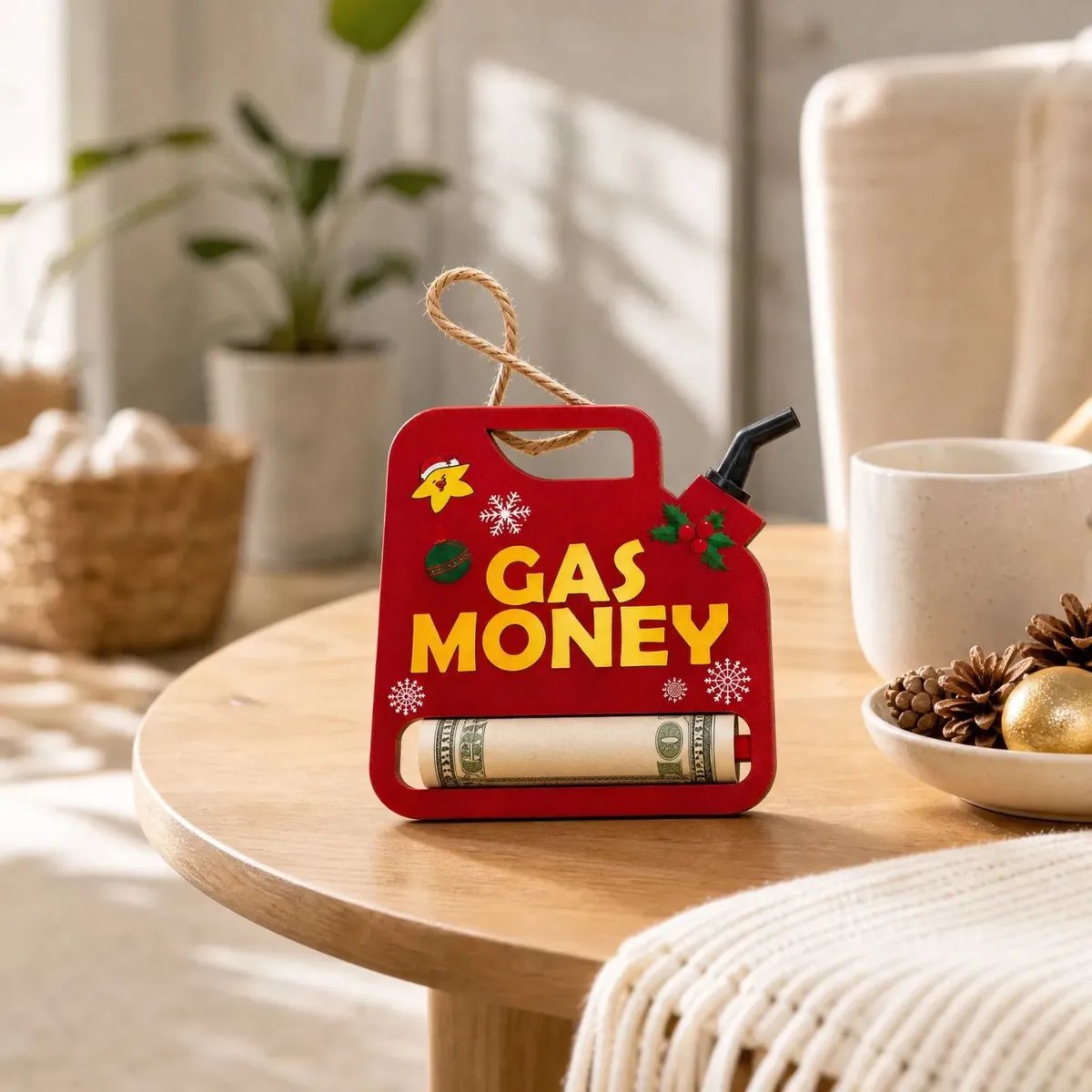 🔥HOT SALE 49% OFF - 🎄Christmas Gas Money Wooden Money Holder Set
