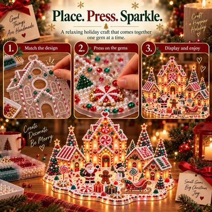 ✨🔥Magical Christmas Village 3D Gem Art DIY Kit