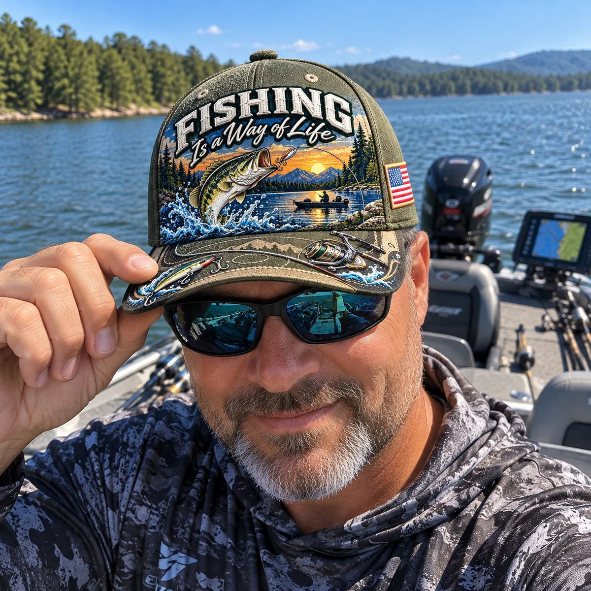 🧢 Fishing Is a Way of Life Cap — Cotton-Poly Blend • Detailed Embroidery • Adjustable Fit