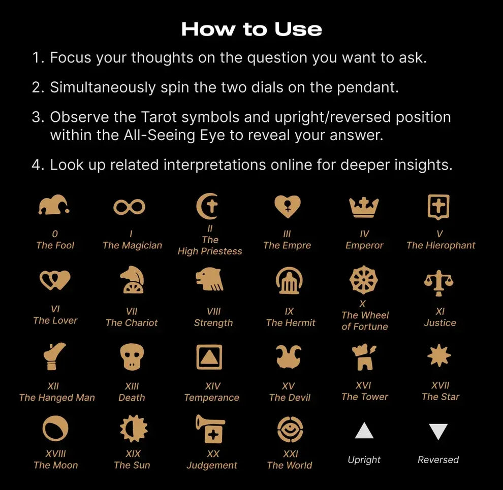👁️‍🗨️Handmade Tarot Vision Pendant: Connect to Cosmic Wisdom Anytime