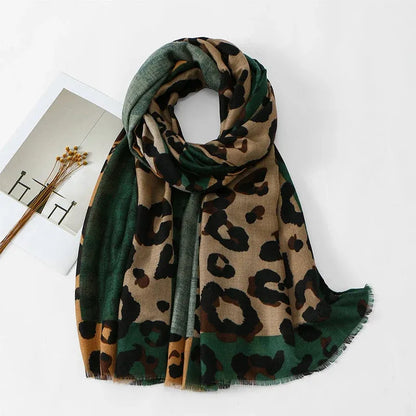 ✨🧣Versatile Lightweight Leopard Print Shawl Scarf
