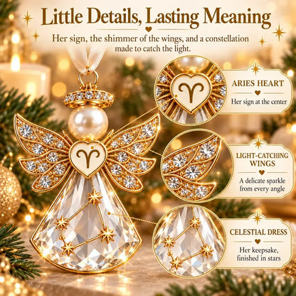 Christmas Zodiac Guardian Angel Keepsake | 12 Signs with Jewel-Toned Designs & Meaningful Gift Cards ✨