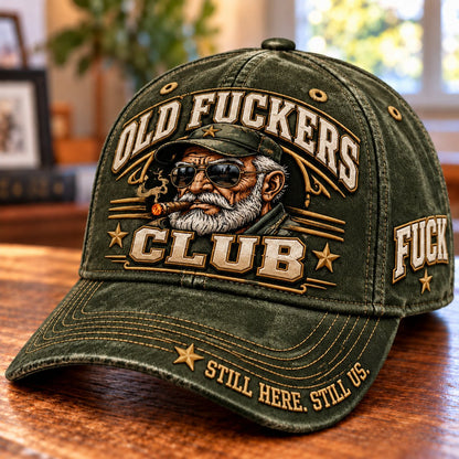 🧢 Old F*ckers Club Vintage Baseball Cap – Funny Gift for Men