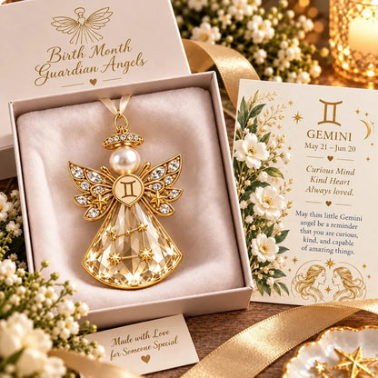 Christmas Zodiac Guardian Angel Keepsake | 12 Signs with Jewel-Toned Designs & Meaningful Gift Cards ✨