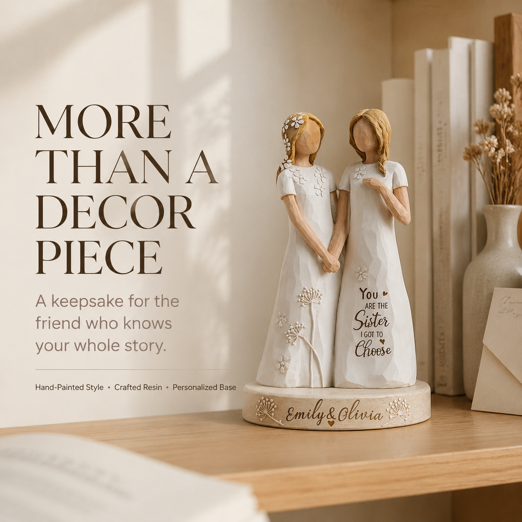 ✨ "You Are The Sister I Got To Choose" Custom Friendship Keepsake | Personalized Bestie Figurine 👯‍♀️