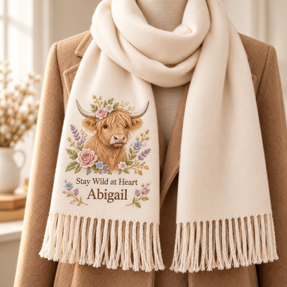 ✨ Wrap Yourself in Warmth & Memories: The Personalized Embroidered "Spirit Animal" Scarf 🧣