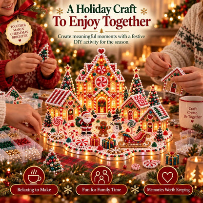 ✨🔥Magical Christmas Village 3D Gem Art DIY Kit