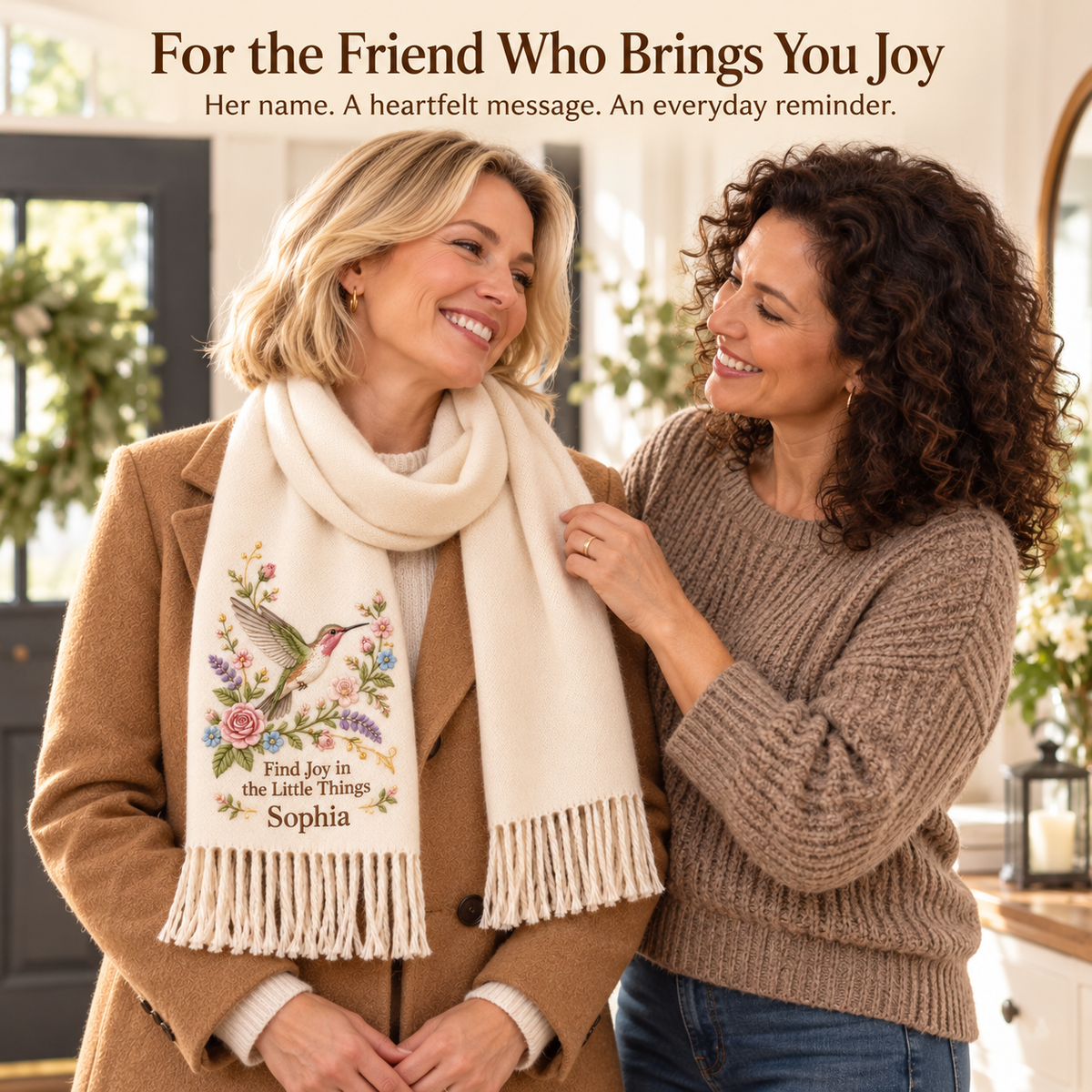 ✨ Wrap Yourself in Warmth & Memories: The Personalized Embroidered "Spirit Animal" Scarf 🧣