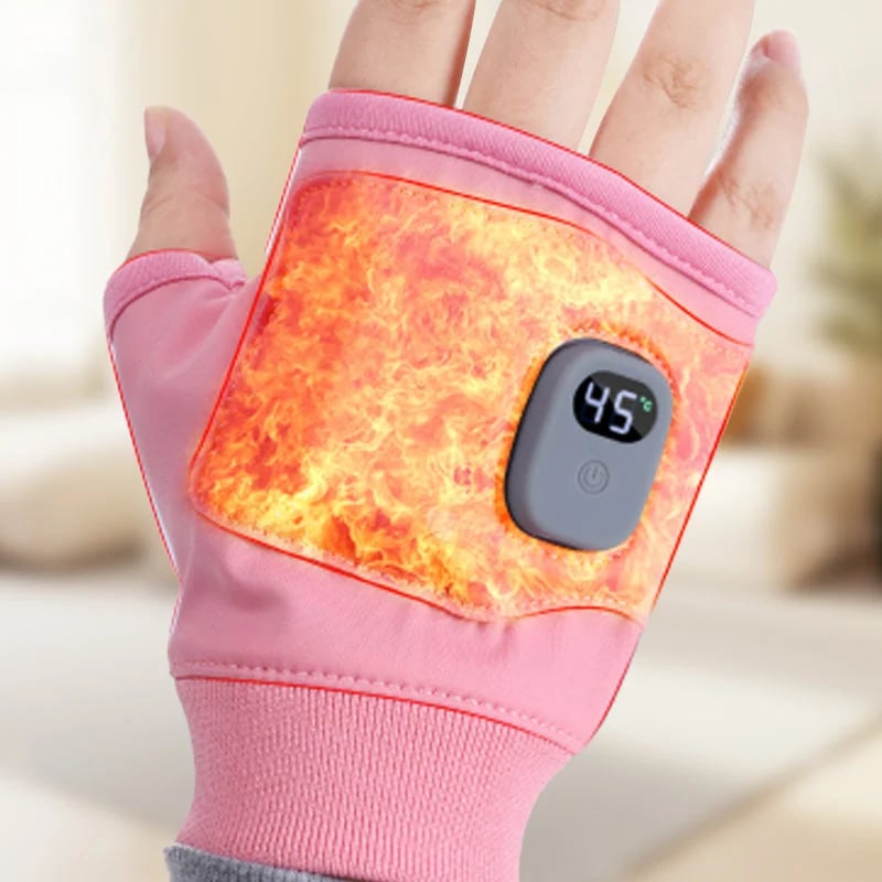 🥶Say Goodbye to the Cold!🤗Smart Thermostatic Heated Fingerless Gloves | Warm + Flexible + All-Day Cozy