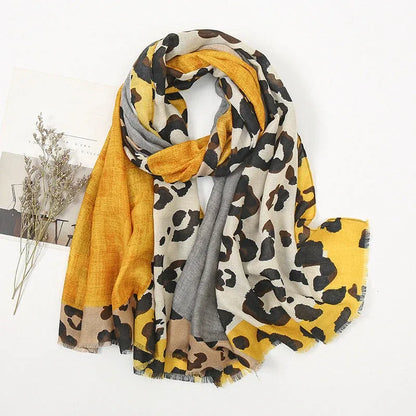✨🧣Versatile Lightweight Leopard Print Shawl Scarf