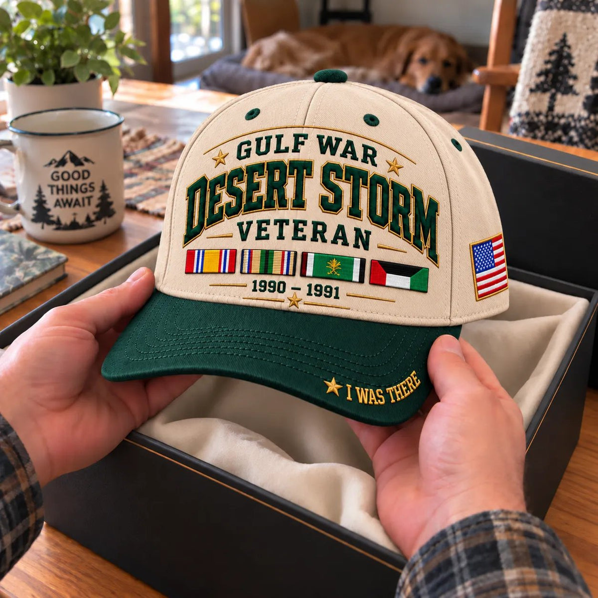🇺🇸 Gulf War Veteran Embroidered Cap – For Those Who Were There 🎖️