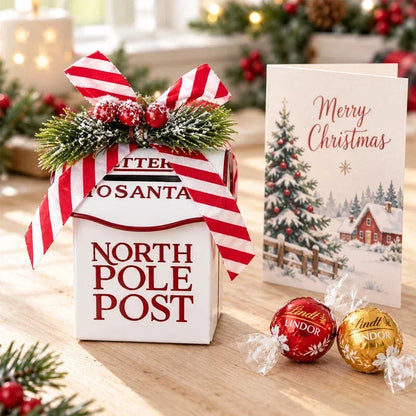 🎅🎄 Santa’s North Pole Post Box – Christmas Mailbox Ornament & Sweet Surprise Gift Box 🎁