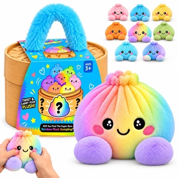 🥟Emotional Support Squishy Dumpling Plushie - Ultra-Soft Stress Relief Toy & Desk Pal✨