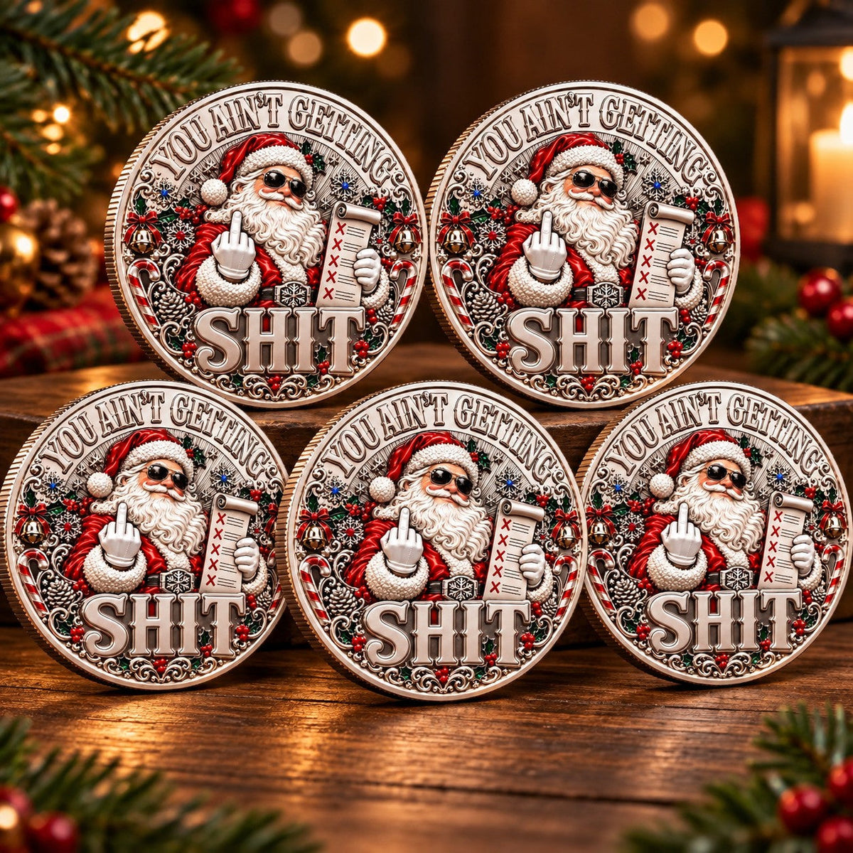 Santa’s Last Gift Adult Humor Commemorative Coin