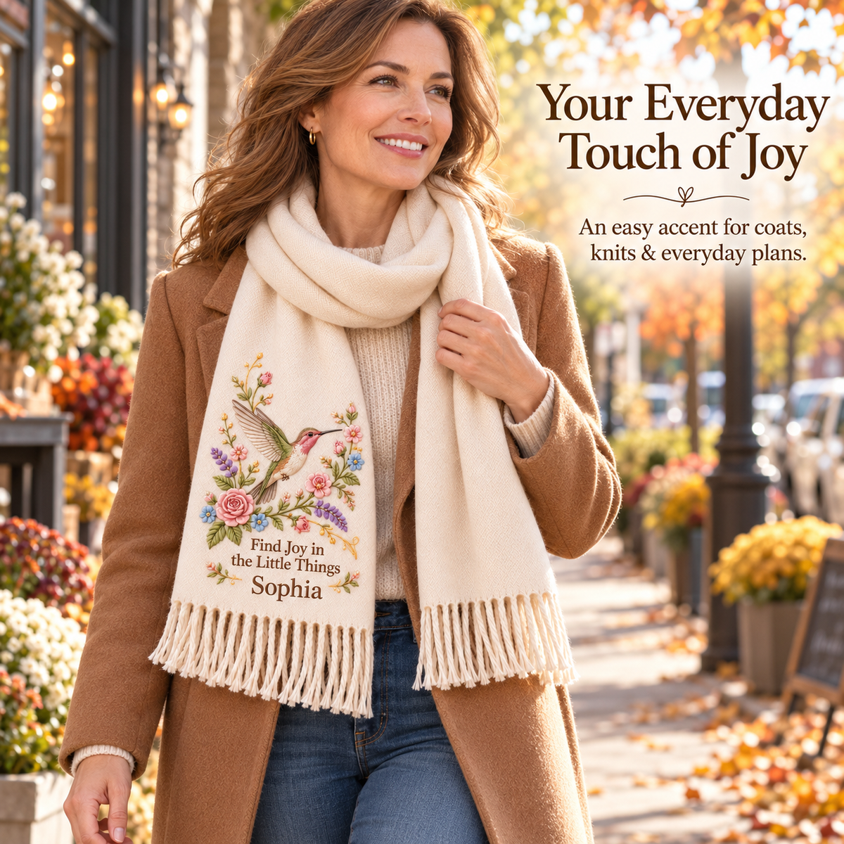 ✨ Wrap Yourself in Warmth & Memories: The Personalized Embroidered "Spirit Animal" Scarf 🧣