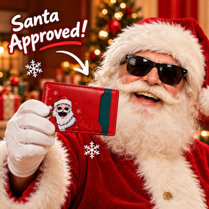 🎅 SantaSnap Funny Christmas ID Wallet – Slim Holiday Card Holder