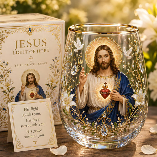 Sacred Heart of Jesus Glass Cup