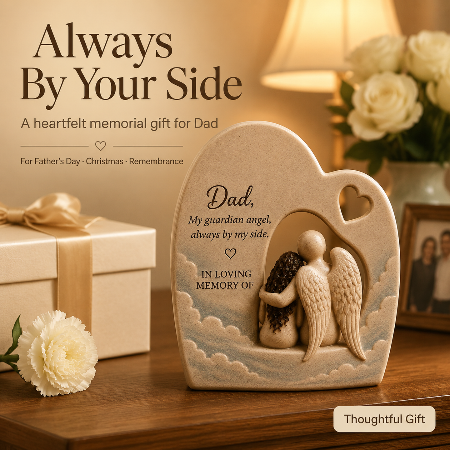 🕊️ Personalized Guardian Angel Memorial Figurine | Custom "In Loving Memory" Keepsake🤍