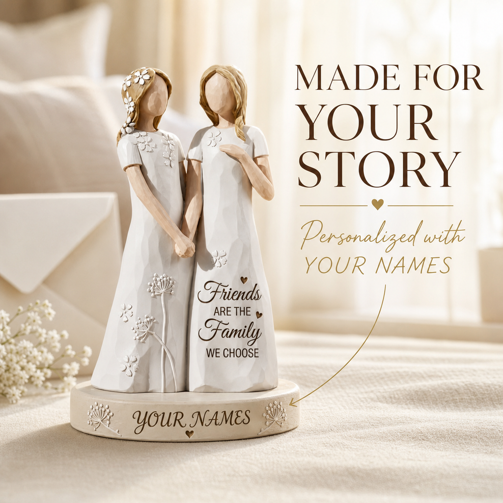 💖 Personalized "Soul Sisters" Keepsake Figurine - Friends Are The Family We Choose