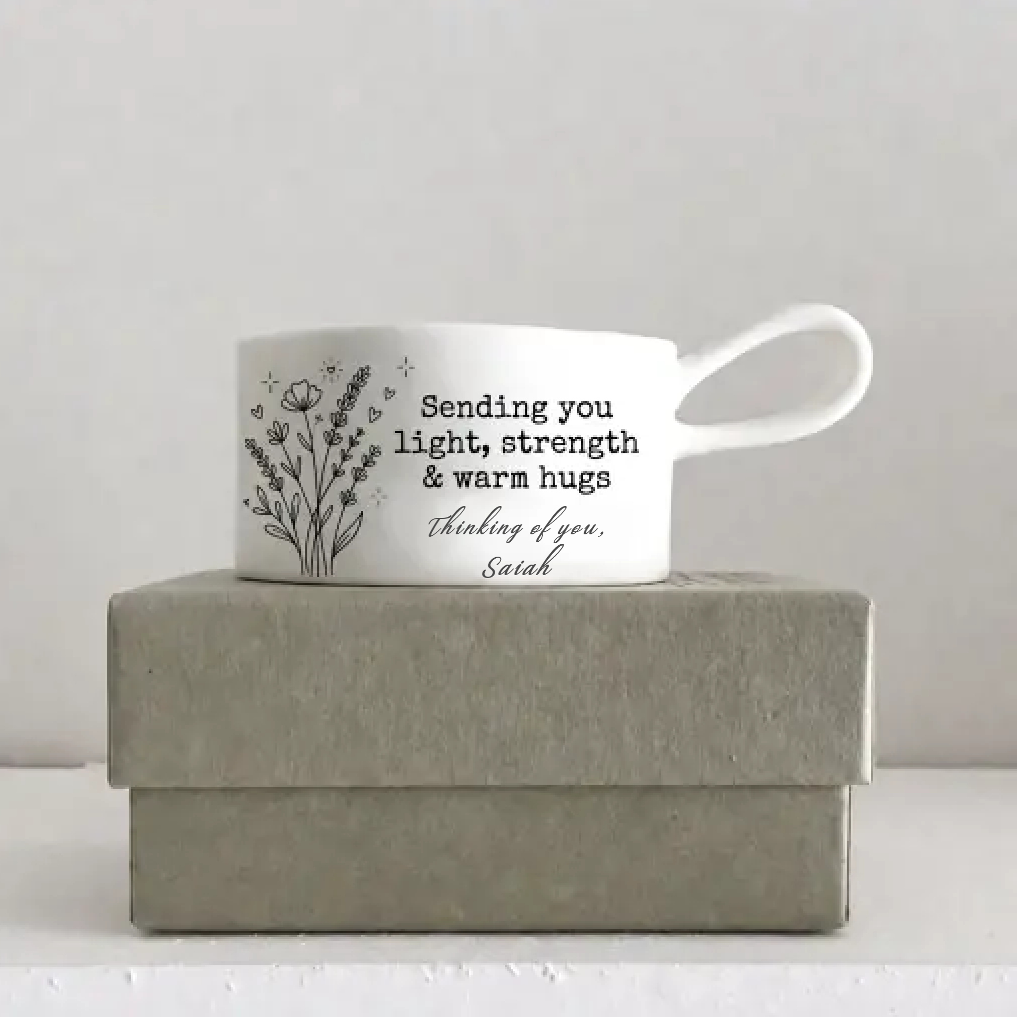 🕯️Personalized Handled Tea Light Holder - Good Friends Light Up The World✨