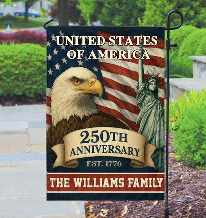 Custom 250th Anniversary Garden Flag-1776-2026 Patriotic Gift