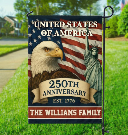 Custom 250th Anniversary Garden Flag-1776-2026 Patriotic Gift