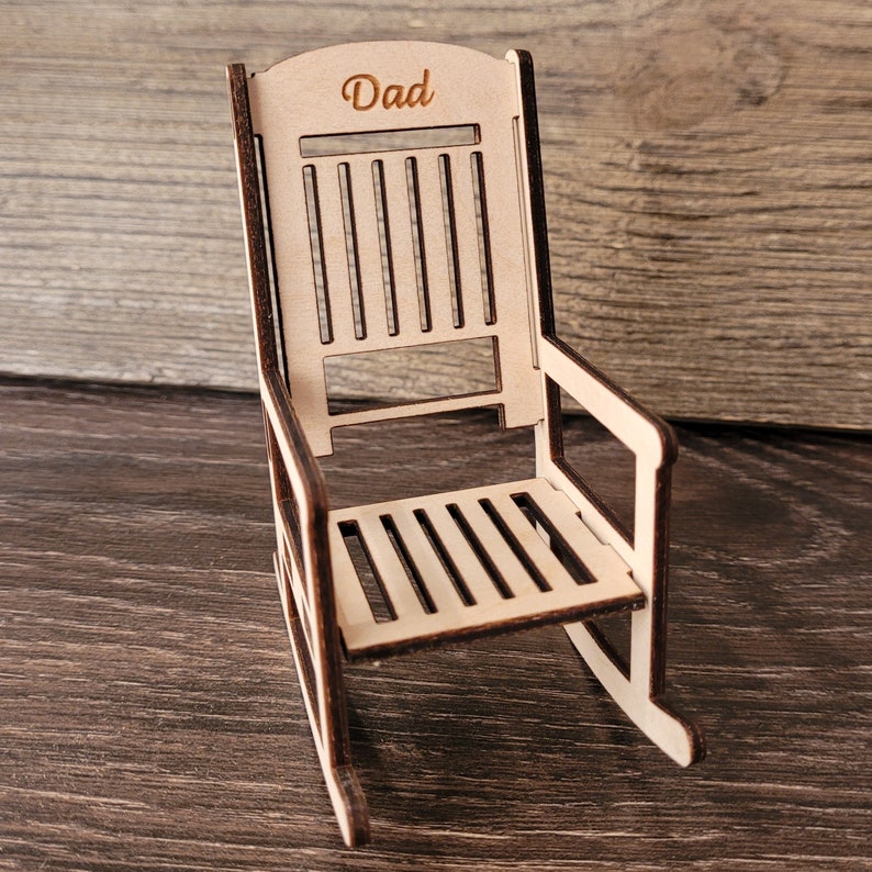"Save a Seat" Personalized Graduation Memorial Set - Custom Wooden Rocking Chairs & Heart Sign