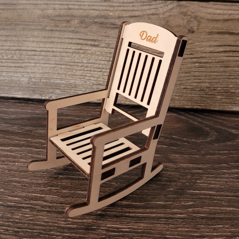 "Save a Seat" Personalized Graduation Memorial Set - Custom Wooden Rocking Chairs & Heart Sign