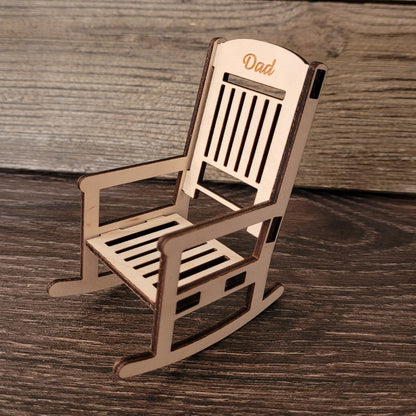 "Save a Seat" Personalized Graduation Memorial Set - Custom Wooden Rocking Chairs & Heart Sign