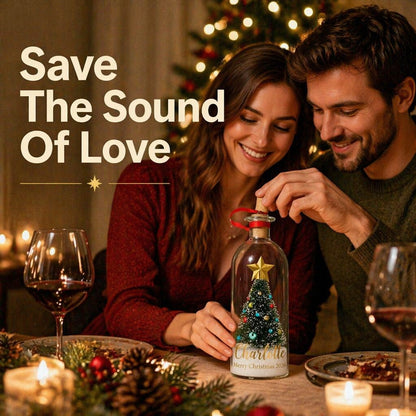Custom "Voice of Memory" Christmas Snow Globe Bottle | Recordable Keepsake 🎄✨