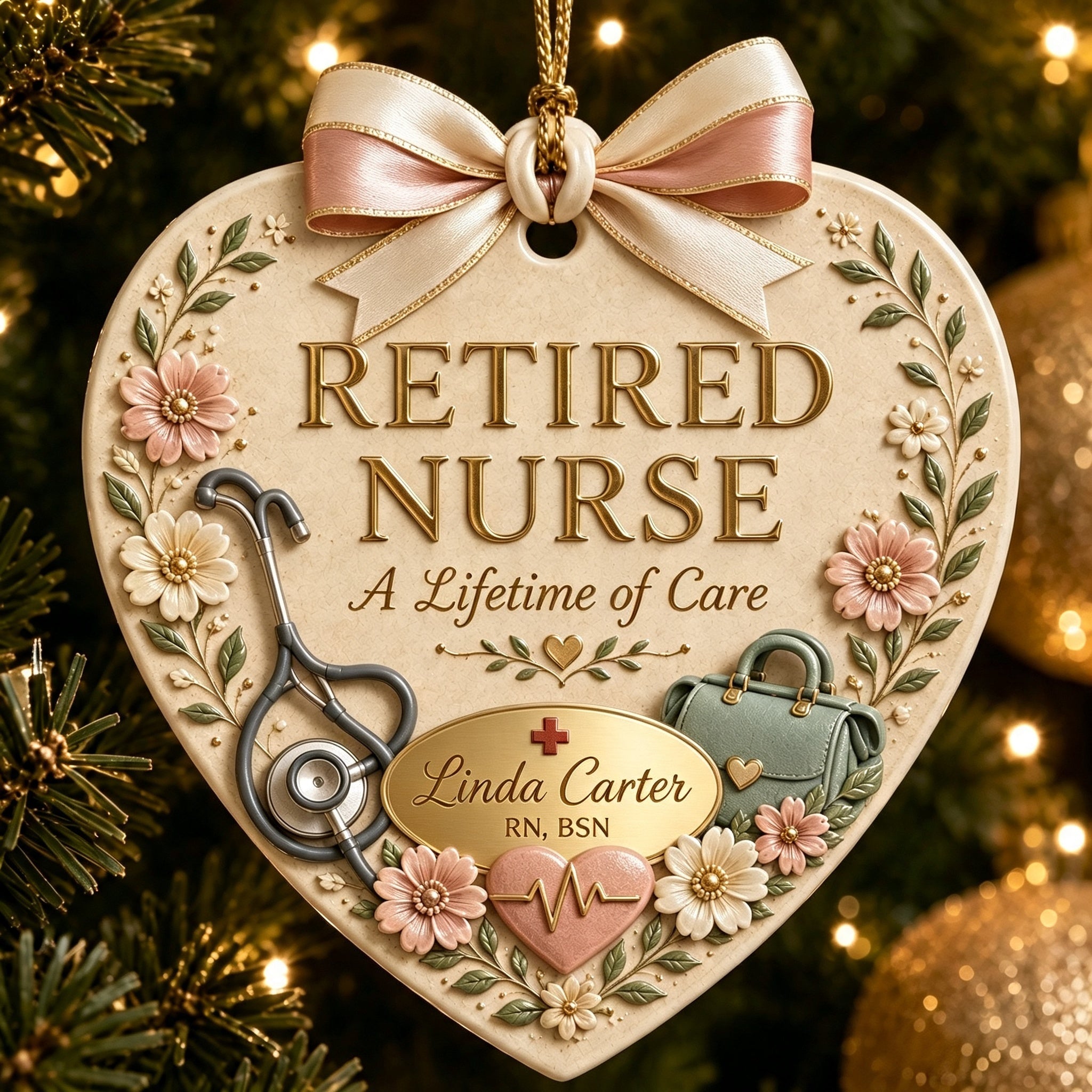 Custom Engraved Keepsake Pendant for Retiring Nurses