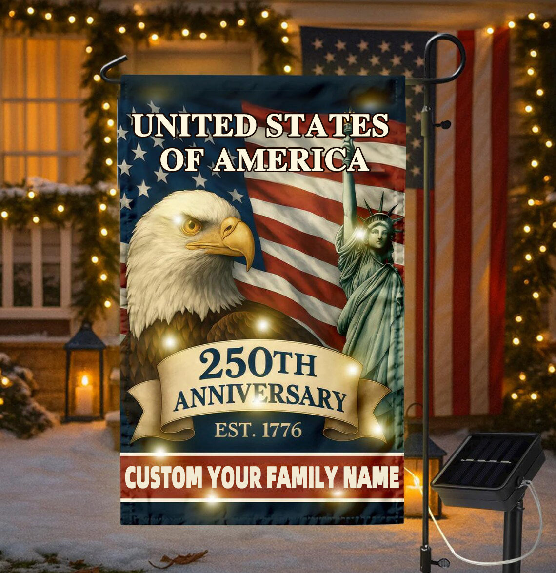 Custom 250th Anniversary Garden Flag-1776-2026 Patriotic Gift