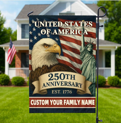 Custom 250th Anniversary Garden Flag-1776-2026 Patriotic Gift