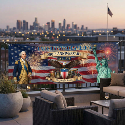 Personalized America 250th Anniversary Banner