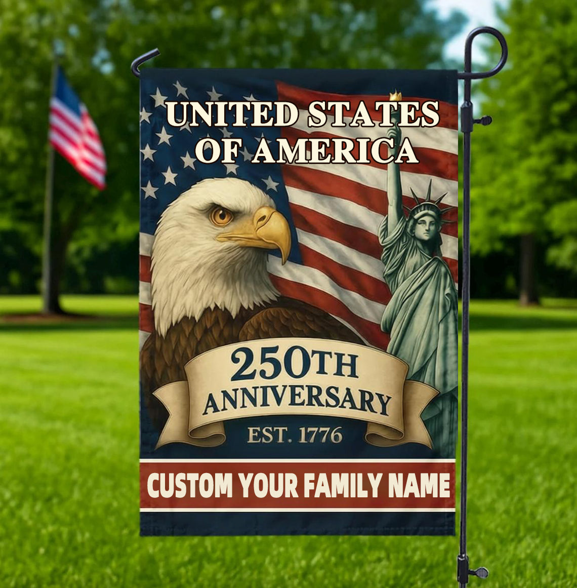 Custom 250th Anniversary Garden Flag-1776-2026 Patriotic Gift
