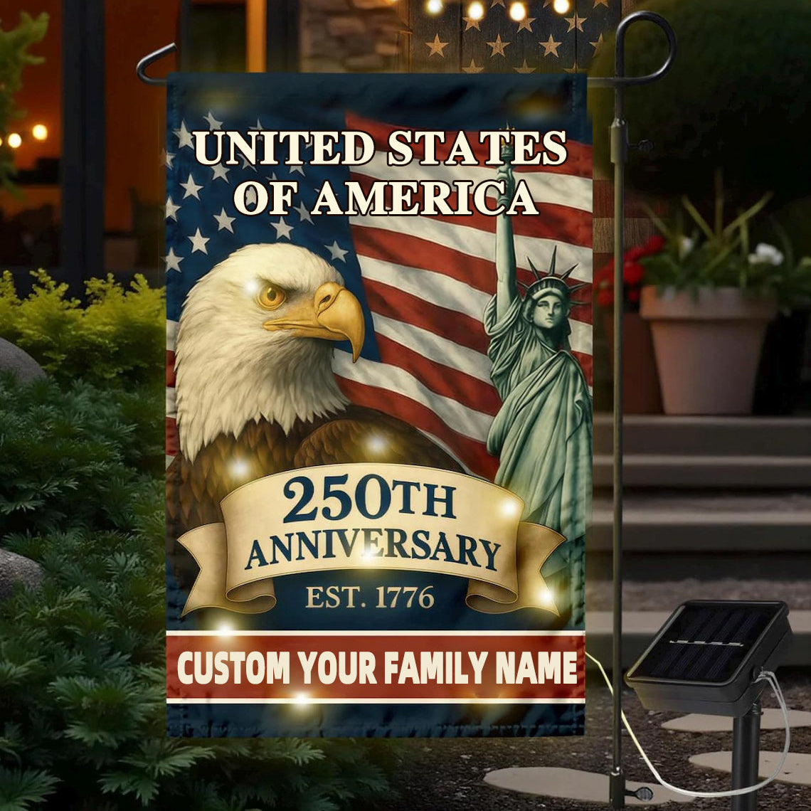 Custom 250th Anniversary Garden Flag-1776-2026 Patriotic Gift
