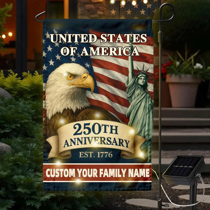 Custom 250th Anniversary Garden Flag-1776-2026 Patriotic Gift