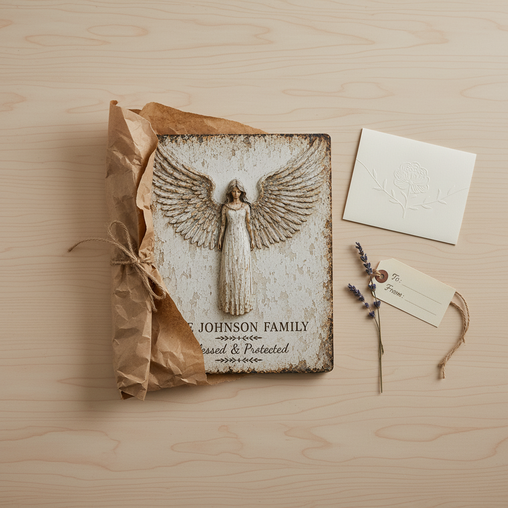 Personalized Family Guardian Angel Wall Art