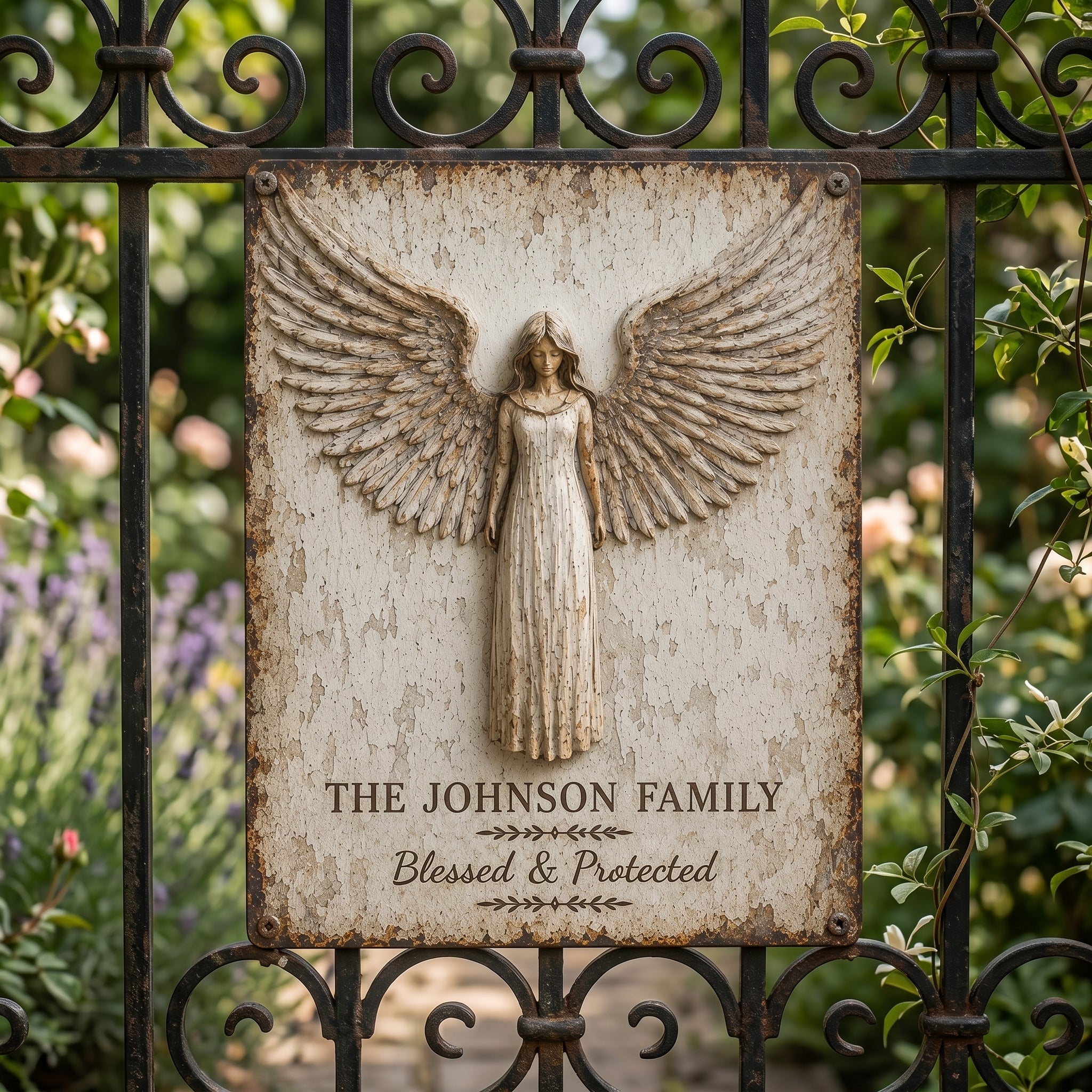 Personalized Family Guardian Angel Wall Art