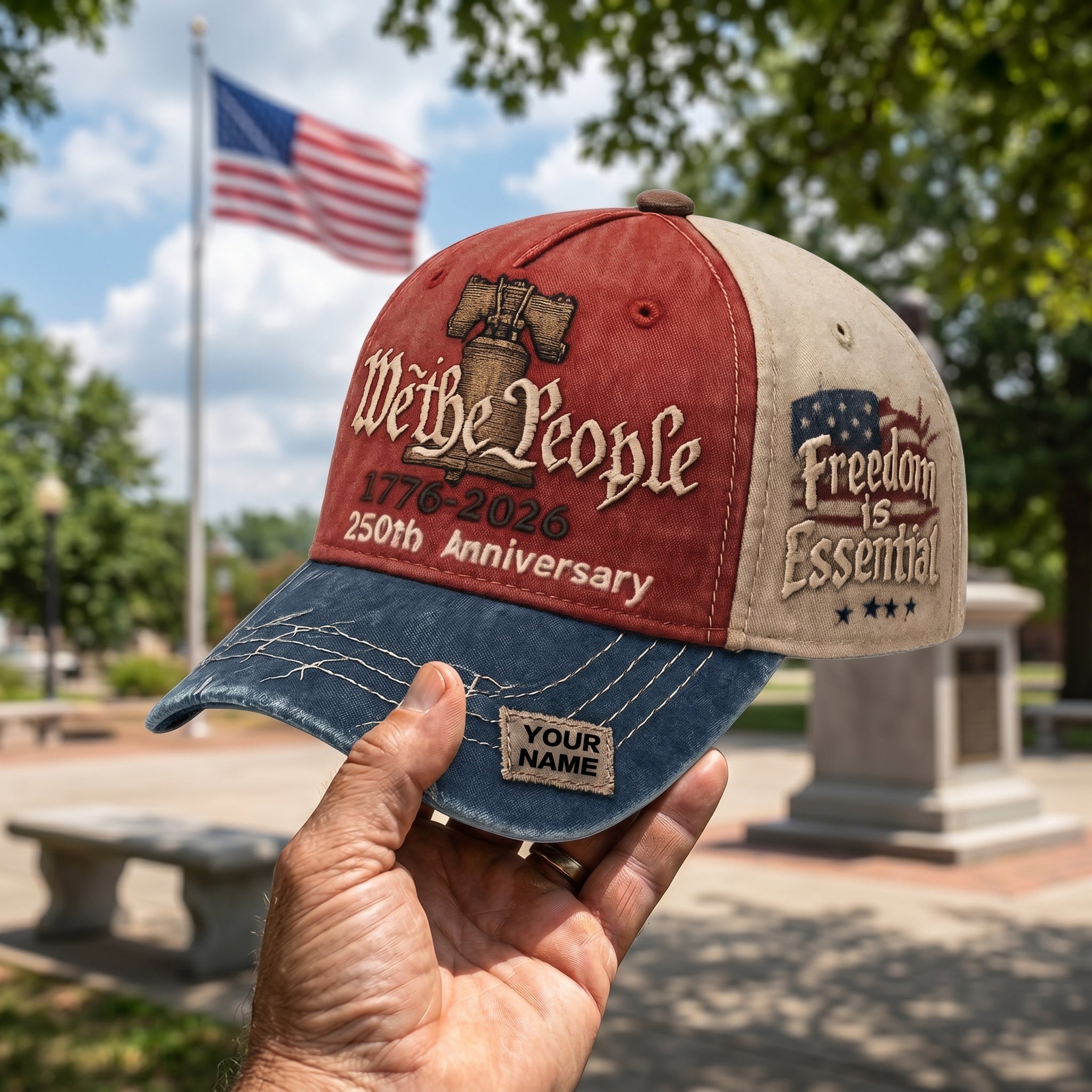 🧢 Personalized USA 250th Anniversary Vintage Trucker Cap