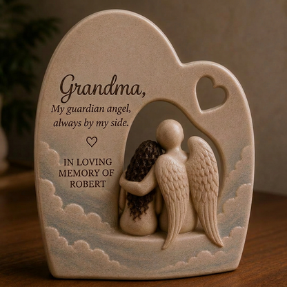 🕊️ Personalized Guardian Angel Memorial Figurine | Custom "In Loving Memory" Keepsake🤍