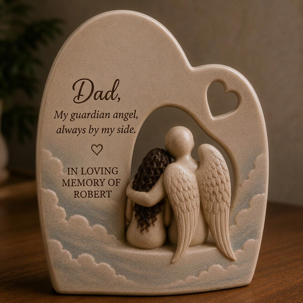 🕊️ Personalized Guardian Angel Memorial Figurine | Custom "In Loving Memory" Keepsake🤍