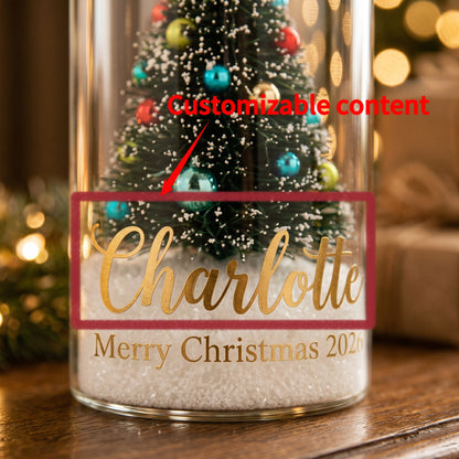 Custom "Voice of Memory" Christmas Snow Globe Bottle | Recordable Keepsake 🎄✨
