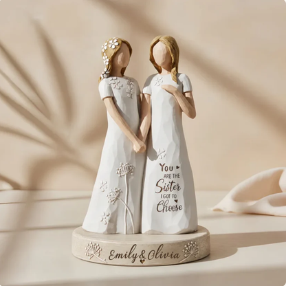 💖 Personalized "Soul Sisters" Keepsake Figurine - Friends Are The Family We Choose