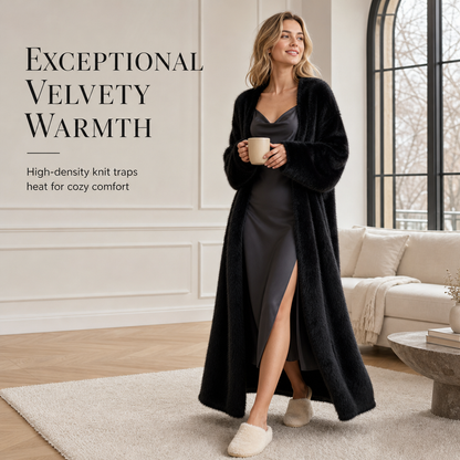 💗LAST DAY SALE 60% OFF⚡50K+ SOLD💕Women's Faux Mink Fleece Long Cardigan Sweater Fluffy Oversized Knit Coat for Autumn and Winter