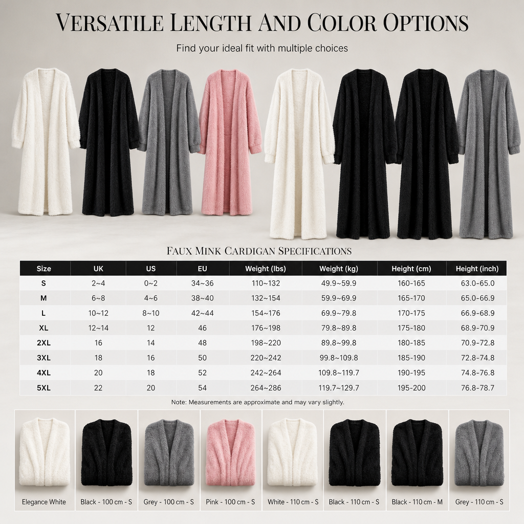 💗LAST DAY SALE 60% OFF⚡50K+ SOLD💕Women's Faux Mink Fleece Long Cardigan Sweater Fluffy Oversized Knit Coat for Autumn and Winter